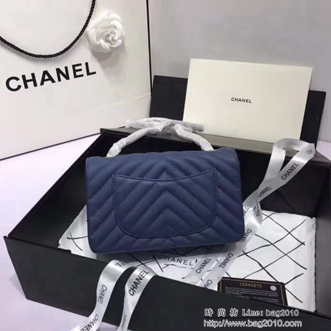 香奈兒CHANEL 升級版V線1116進口球紋皮肩背斜跨鏈條包 DSC1342